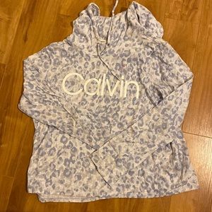 Animal Print Calvin Klein Hooded Tee size Large